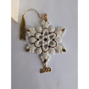 LENOX 2003 Christmas Ornament Annual Gemmed Snowflake Jeweled